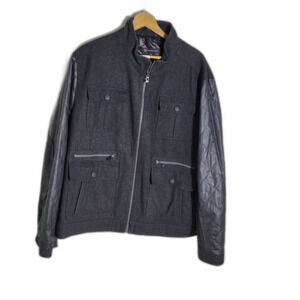 Mens Wool Blend  Utility Jacket - XXL